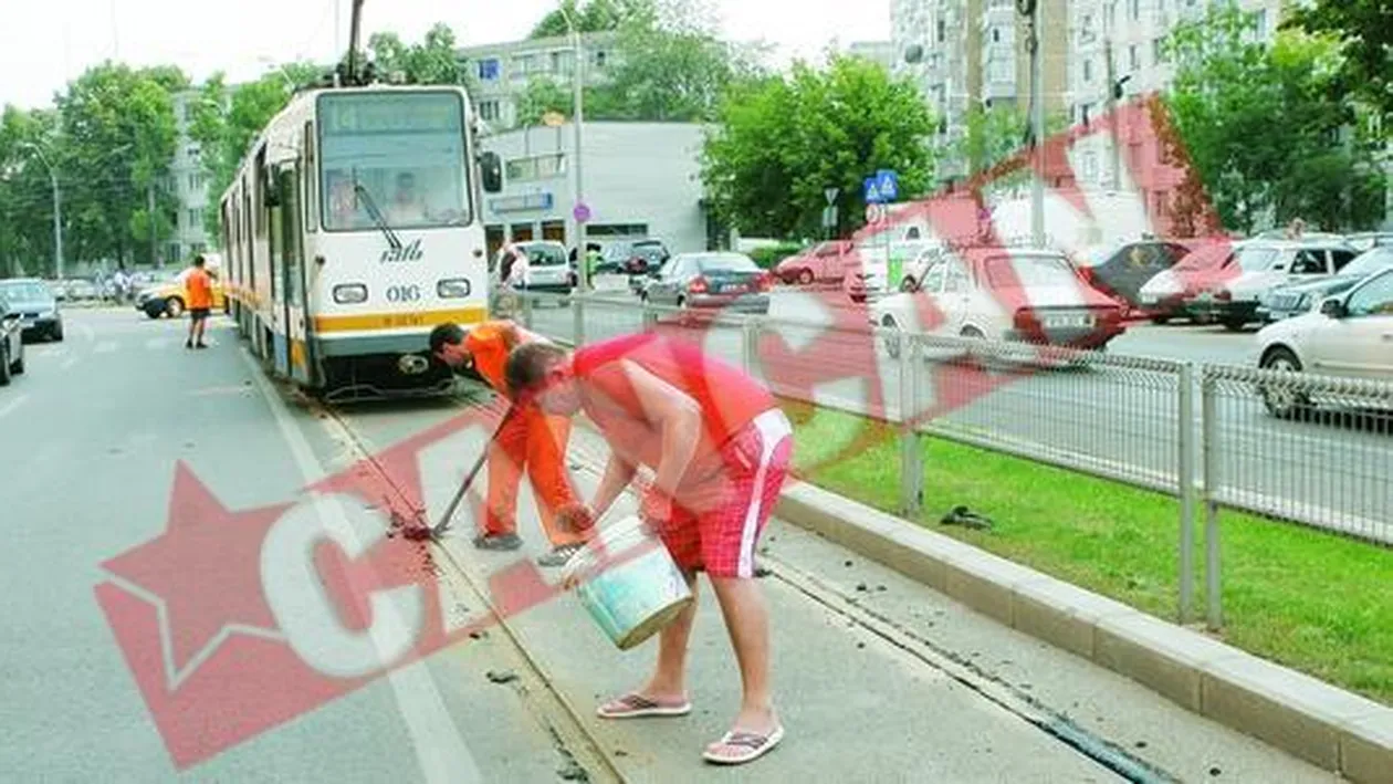 Sinele de tramvai s-au topit
