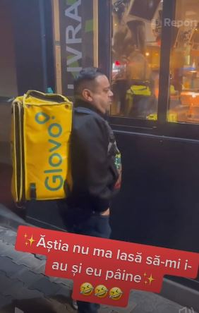 Genial! Cum a reacţionat un angajat McDonald’s, după ce l-a văzut pe Adrian Minune venit să-şi ridice comanda cu Glovo