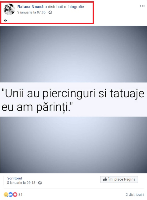 Înainte să moară, Raluca Noacă a transmis un mesaj emoționant părinților ei. Ultima postare de pe Facebook