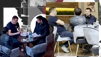 Octavian Strunilă și Leonid Doni, întâlnire la o cafenea din mall. Robi polițistul și Manolo combinatorul, din Las Fierbinți, au bătut palma