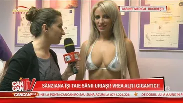 Am un san mai mare decat celalalt. Sanziana Buruiana, cu viitorii ei sani in mana! Uite ce implanturi vrea sa isi puna!