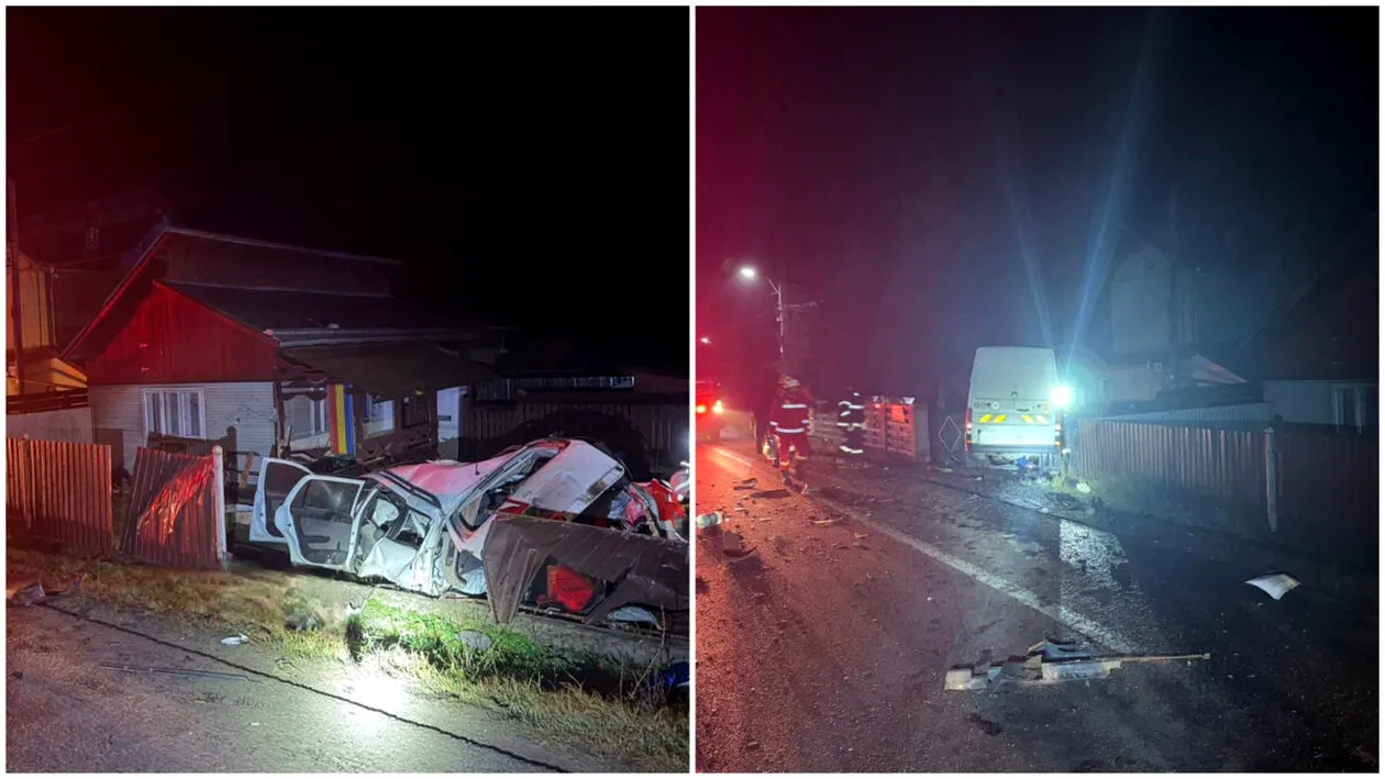 Accident cumplit în Suceava! Un bărbat a intrat cu mașina într-o autoutilitară și a murit pe loc