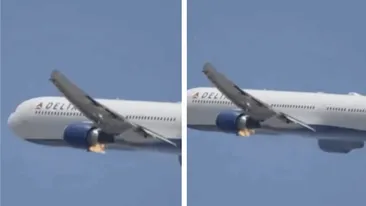 Panică la bordul unui avion aflat în aer! Unul din motoare a luat foc, informații de ultimă oră