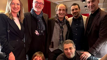 Milionarul clujean Darius Mârza împreună cu soția sa, Ioana, printre puținii români de pe covorul roșu de la Berlin