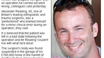 Un chirurg ortoped din Marea Britanie s-a spanzurat, din cauza unei greseli medicale facuta in timpul unei operatii