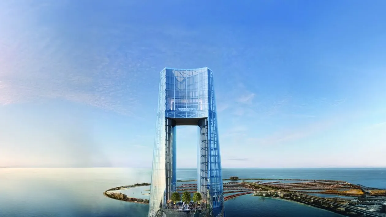Cum arată cel mai înalt hotel din lume? Are 82 de etaje și forma unui ac