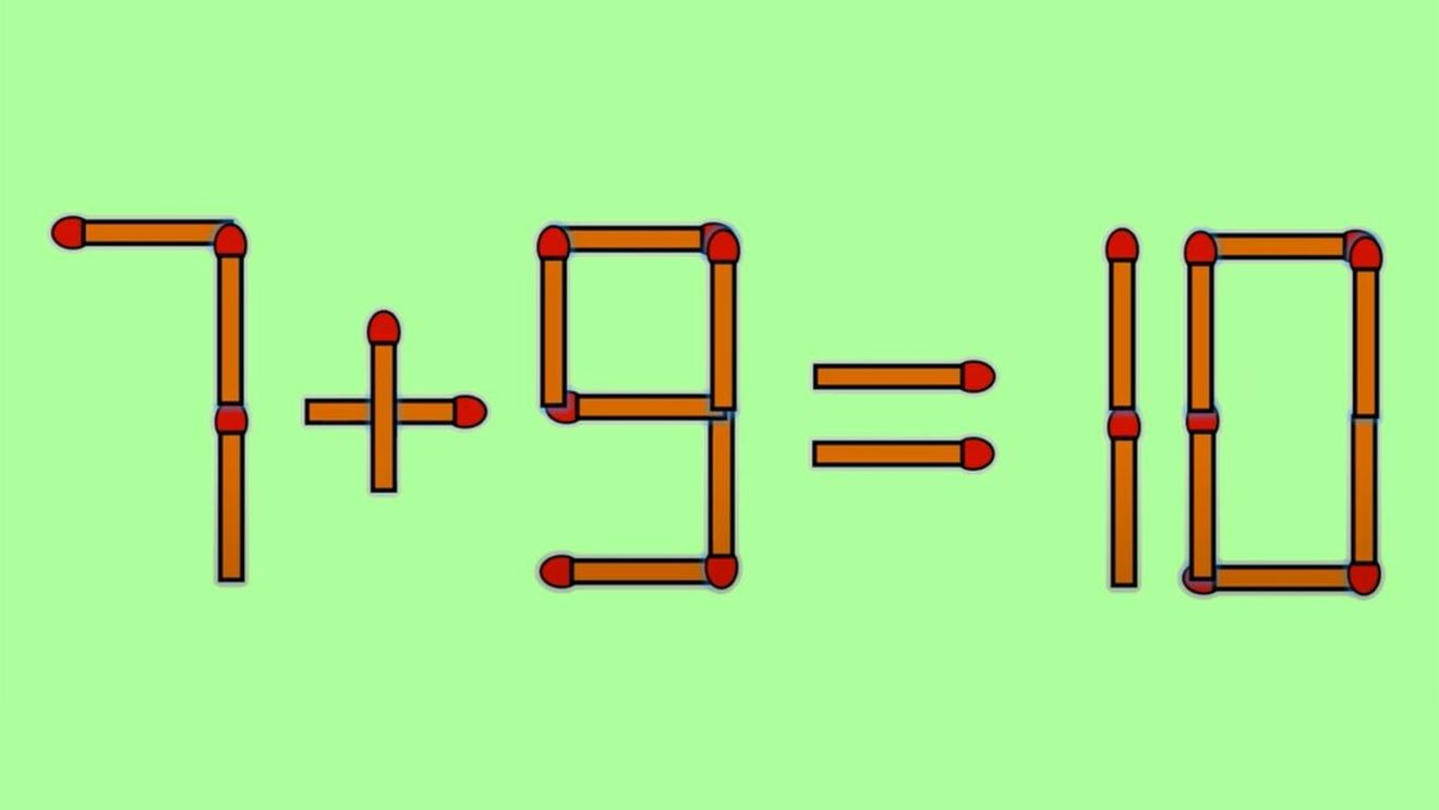 Test de inteligență | Corectați 7 + 9 = 10, mutând un singur băț de chibrit