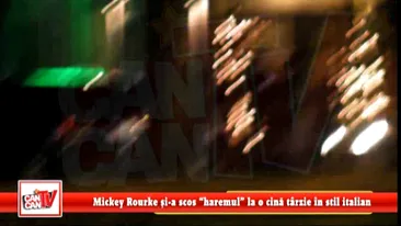 Mickey Rourke continua seria distractiilor nocturne