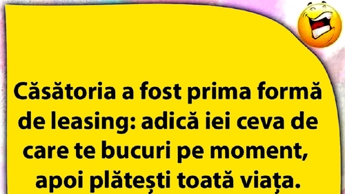 BANC | Căsătoria a fost prima formă de leasing