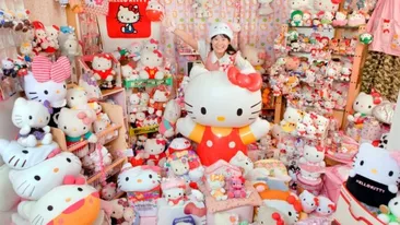 Femeia asta e disperata dupa tot ce inseamna brandul Hello Kitty. Recordul ei e greu de batut