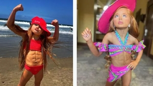 Această fetiță are un abdomen „cu pătrățele” la doar șapte ani! „A trebuit să ascund copilul”, mărturisește mama ei