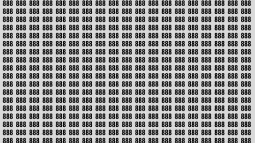 Test de perspicacitate | Găsiți numărul 808 ascuns printre 888 din imagine