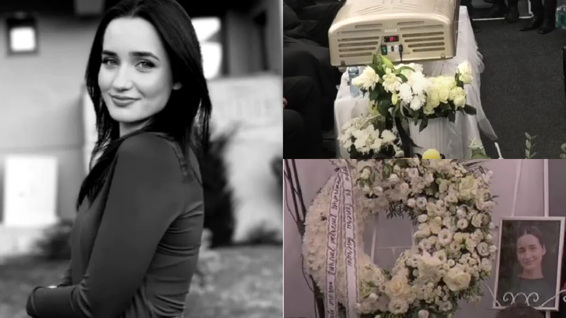 Amalia Semeniuc, tânăra rănită grav în accidentul din Suceava în care au murit mama și sora ei, a fost înmormântată. Imaginile durerii!