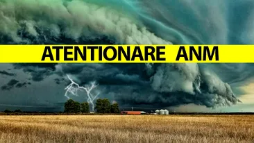 Atenționare emisă de ANM acum! Fenomene meteorologice extreme în România