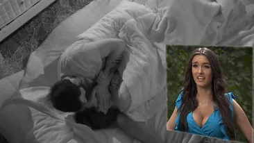 Viviana Sposub și George Burcea, săruturi și atingeri fierbinți în pat, în timp ce restul concurenților din Fermă s-au pus la somn | FOTO & VIDEO