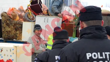 Tabara ilegala de romi din Cluj, desfiintata