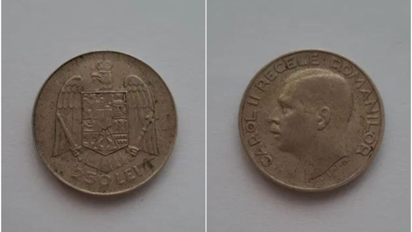 Tu mai ai așa ceva acasă? Prețul la care se vinde o monedă de 250 lei din 1935, pe OLX, în 2023