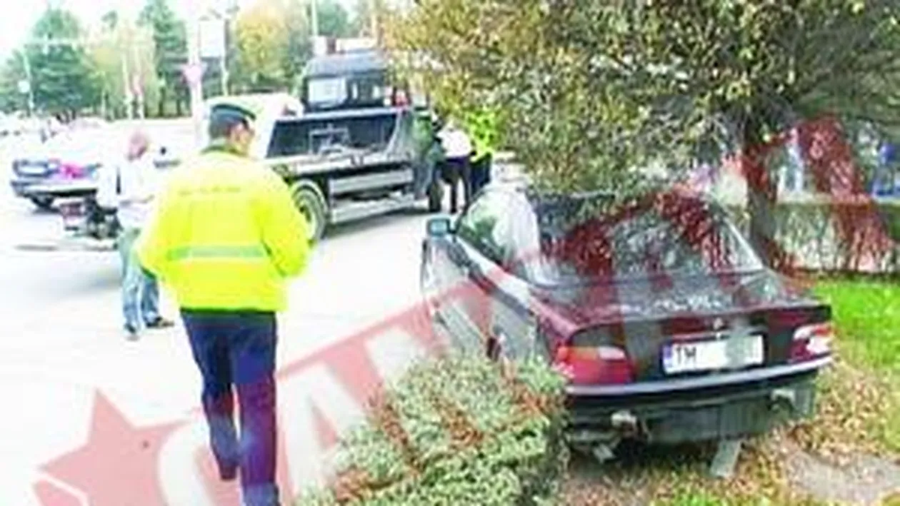 Accidentat pe trotuar de un incepator