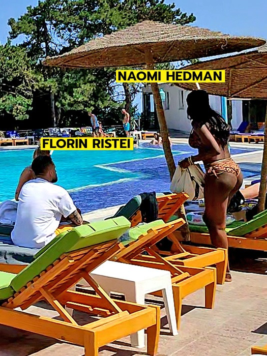 Florin Ristei și Naomi, la piscină (Foto: CANCAN.RO)