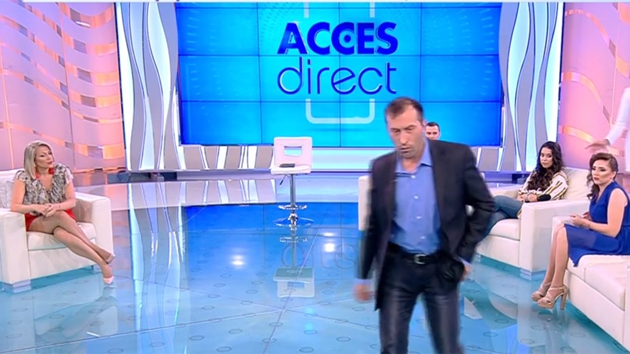 Scandal monstruos la Acces Direct! Mirela Vaida l-a dat afară pe Viorel din emisiune, după ce a vrut să o lovească pe Vulpița în direct
