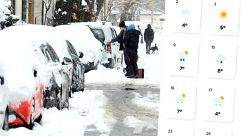 Meteorologii EaseWeather anunță o „primăvară polară” în România: Ninsori, viscol și ger ca în plină iarnă