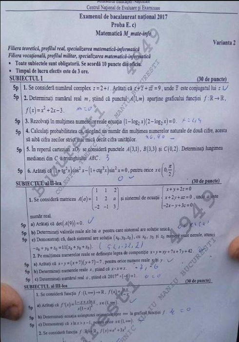 Subiecte BAC 2019. Ce poate pica la limba română și la matematică