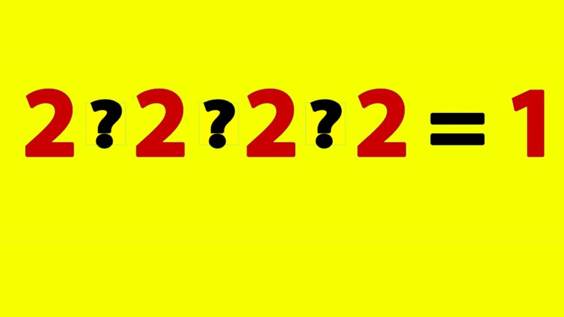 Test de logică | Puneți operațiile matematice potrivite între numere, pentru ca rezultatul final să fie 1