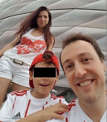 Călin Geambașu, alături de fosta logodnică și de fiul lor