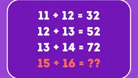 Test de logică | Dacă 11+12=32, 12+13=52 și 13+14=72, atunci cât este 15+16?