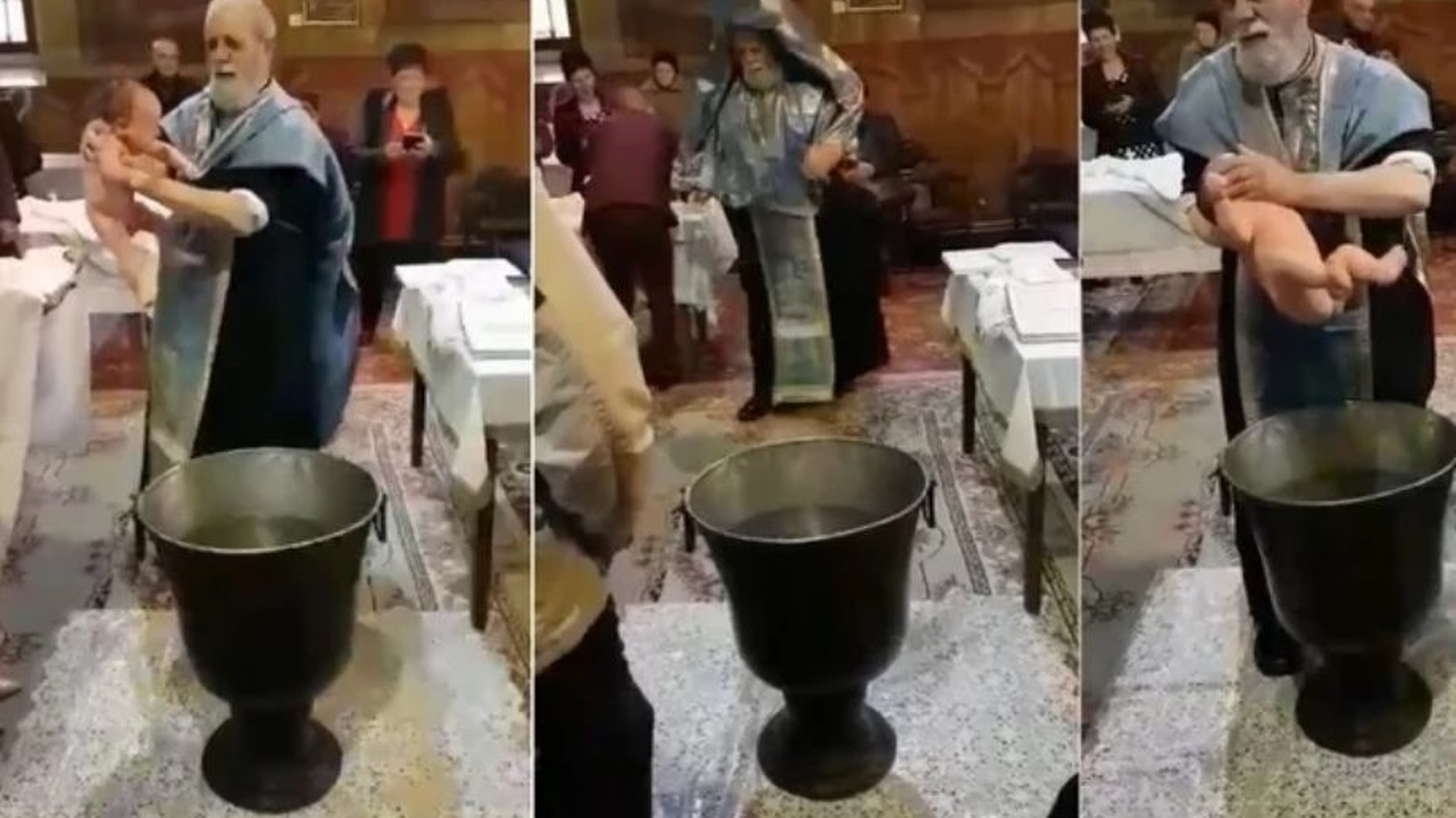 Preotul brăilean care a bruscat un bebeluş la slujba de botez a fost suspendat temporar!