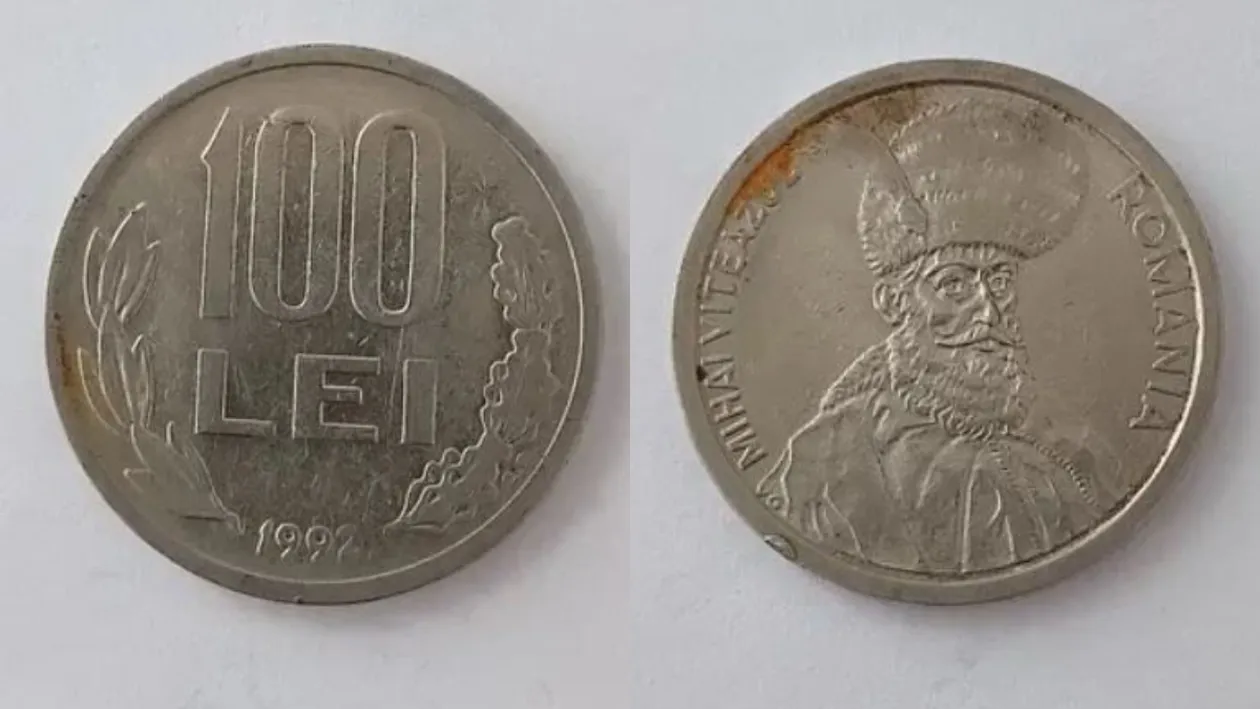 Te îmbogățești, dacă mai ai așa ceva acasă! Prețul ireal la care se vinde o monedă de 100 de lei din anul 1992, cu chipul lui Mihai Viteazul, acum, în ianuarie 2024