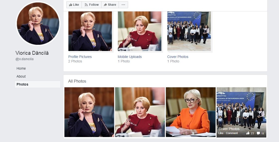 Viorica Dăncilă și-a făcut cont de Facebook. Prima ei postare: „Succesul nu e final, eşecul..”