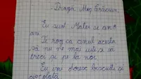 Scrisoare emoționantă! Ce i-a scris un băiețel de opt ani lui Moș Crăciun.  „Te rog ca anul acesta să nu ne mai uiţi şi să treci şi pe la noi”