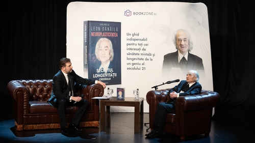 Academicianul Leon Dănăilă și-a lansat prima lucrare pentru publicul larg - „Neuroplasticitatea. Secretul longevității creierului”. Adrian Artene: „Ni s-au încredințat două mari secrete: cel al tinereții fără bătrânețe și secretul fericirii”