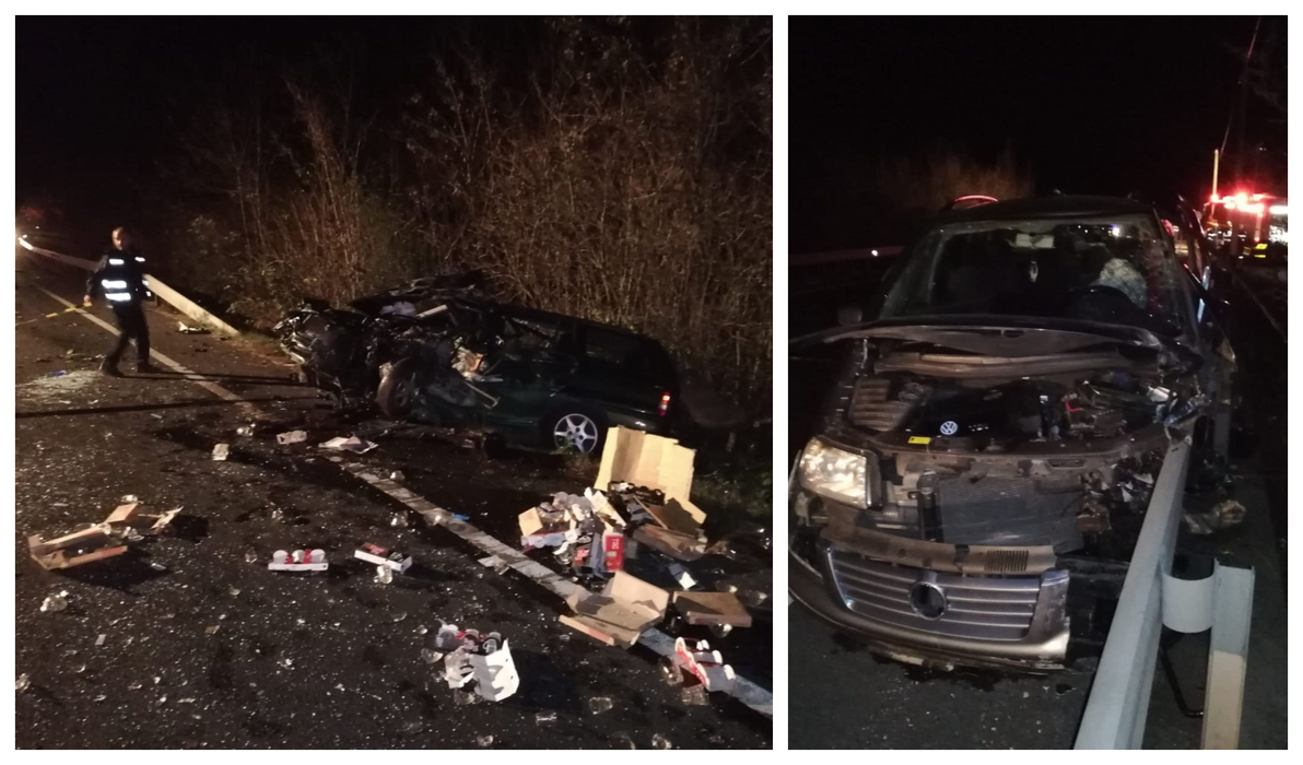 Accident teribil în Hunedoara, după ce două mașini s-au ciocnit frontal: sunt 7 răniți. Ce au aflat polițiștii despre șoferul care a făcut depășirea riscantă