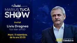 Marius Tucă Show începe marți, 11 noiembrie, de la ora 20.00, live pe Gândul. Invitat: Liviu Dragnea