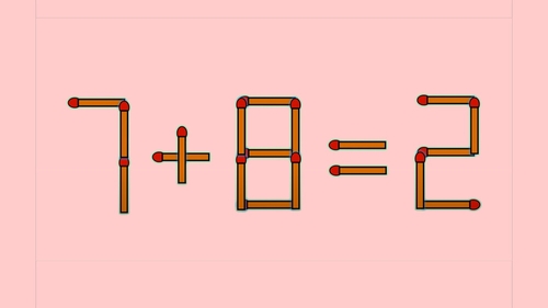 Test de inteligență | Corectați 7 + 8 = 2 mutând un singur băț de chibrit