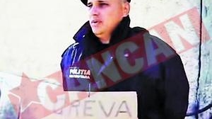 Politist in greva foamei
