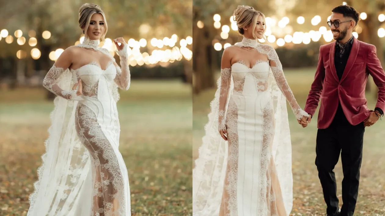 Nu e o glumă! Cât a costat rochia de mireasă purtată de Claudia Puican la petrecerea de nuntă