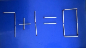 Test de inteligență | Mutați un singur chibrit pentru a corecta 7 + 1 = 0