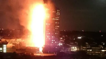 Un întreg bloc de 27 de etaje a fost mistuit de flăcări în Londra