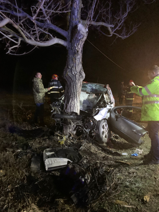 Accident cumplit pe DN41! Un tânăr de doar 27 de ani și-a pierdut viața, după ce a intrat cu mașina în copac