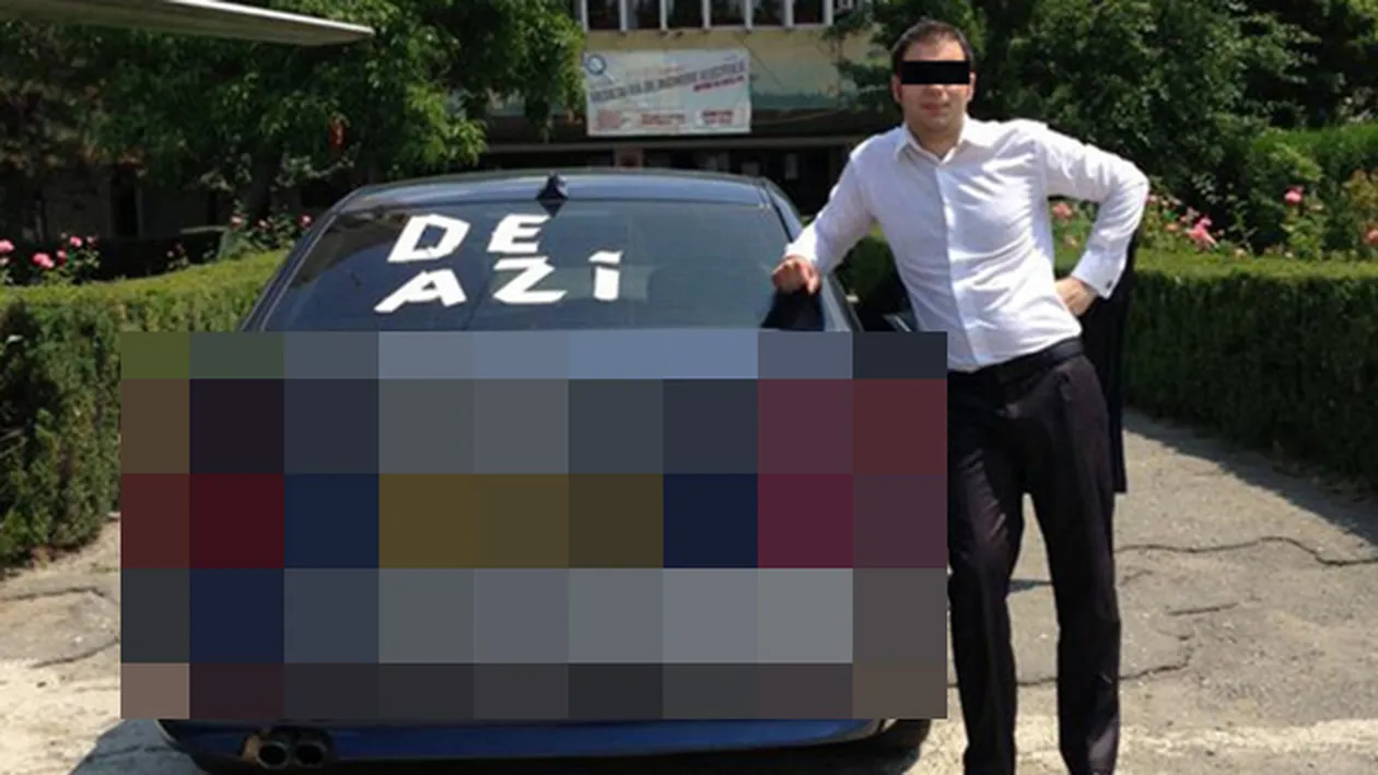 Ce mesaj si-a scris pe masina un student roman care a terminat facultatea! Un intreg oras a intors capul dupa acest bolid