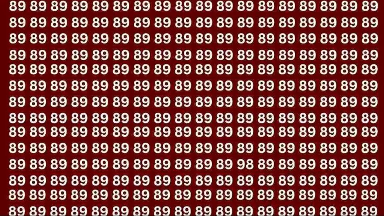 Iluzia optică ce îți testează atenția | Găsește numărul 98 în maximum 5 secunde