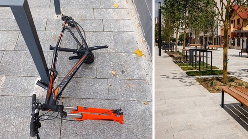 Un bărbat și-a lăsat bicicleta, legată, pe prima stradă smart din Cluj-Napoca. Ireal ce a găsit în locul ei, când s-a întors
