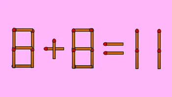 Test de inteligență | Mutați un singur chibrit, pentru a corecta 8 + 8 = 11