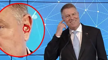 S-a aflat adevărul despre casca purtată de Klaus Iohannis ieri, în timpul conferinței de presă despre Viorica Dăncilă