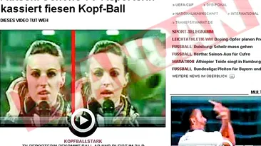 A ajuns vedeta in Bild dupa ce a luat o minge in cap