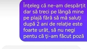 BANC | "Înțeleg că ne-am despărțit, dar să treci pe lângă mine, pe plajă, e foarte urât!"