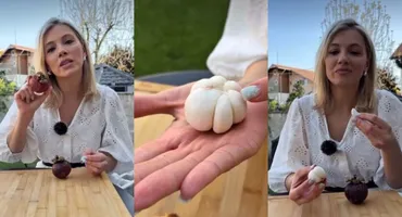 Cât costă un mangustan, fructul exotic care arată ca usturoiul. Andreea Ibacka e încântată de gustul lui